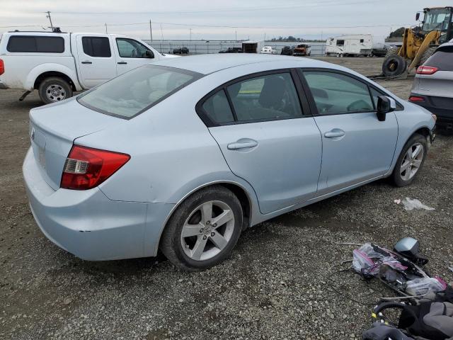 2HGFB2E50CH543063 - 2012 HONDA CIVIC LX BLUE photo 3