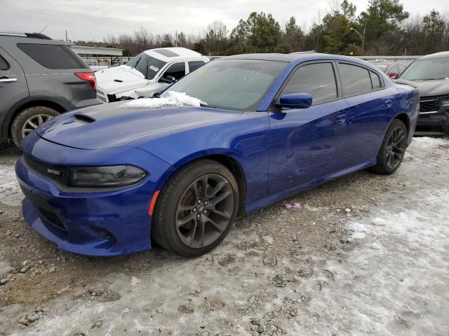 2C3CDXCT2MH508816 - 2021 DODGE CHARGER R/T BLUE photo 1