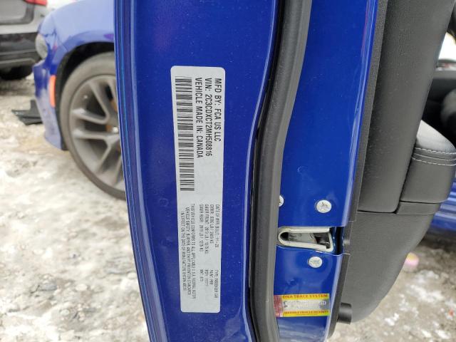 2C3CDXCT2MH508816 - 2021 DODGE CHARGER R/T BLUE photo 12
