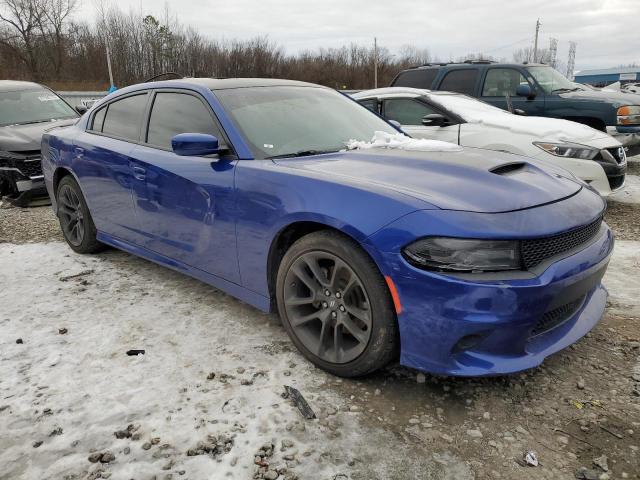 2C3CDXCT2MH508816 - 2021 DODGE CHARGER R/T BLUE photo 4