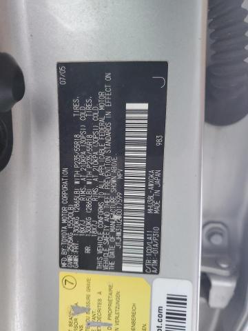 JTJHW31U260017599 - 2006 LEXUS RX 400 SILVER photo 13