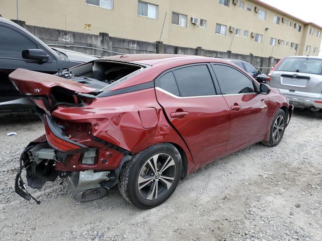 3N1AB8CV1MY312847 - 2021 NISSAN SENTRA SV RED photo 3