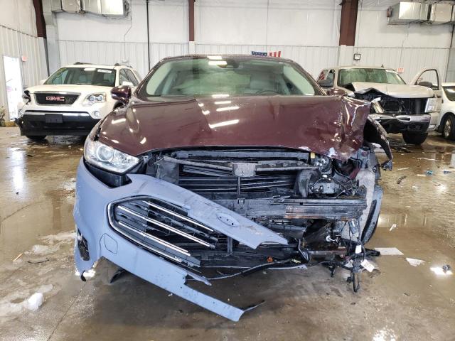 3FA6P0HR0DR357649 - 2013 FORD FUSION SE BURGUNDY photo 5