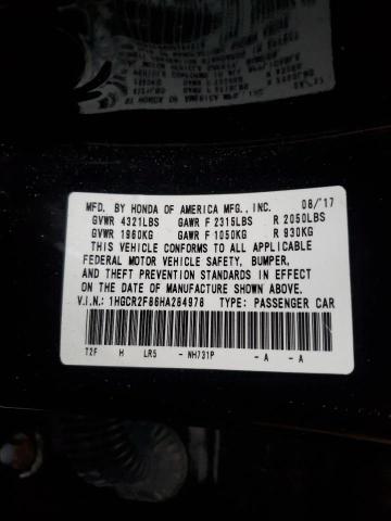 1HGCR2F86HA284978 - 2017 HONDA ACCORD EXL BLACK photo 12