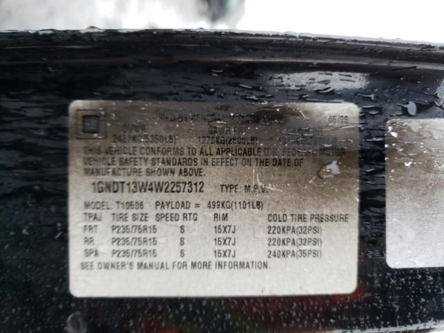 1GNDT13W4W2257312 - 1998 CHEVROLET BLAZER BLACK photo 13