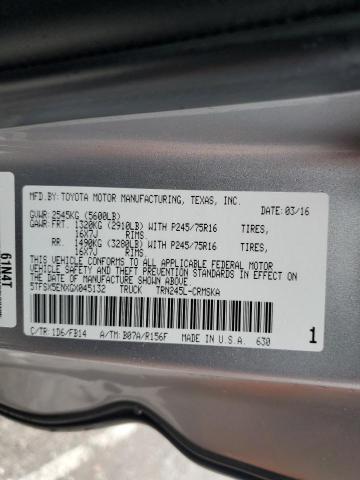 5TFSX5ENXGX045132 - 2016 TOYOTA TACOMA ACCESS CAB SILVER photo 13