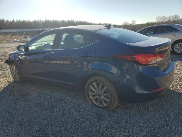 5NPDH4AE9FH615539 - 2015 HYUNDAI ELANTRA SE BLUE photo 2