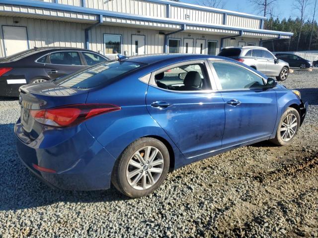 5NPDH4AE9FH615539 - 2015 HYUNDAI ELANTRA SE BLUE photo 3