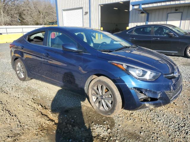 5NPDH4AE9FH615539 - 2015 HYUNDAI ELANTRA SE BLUE photo 4