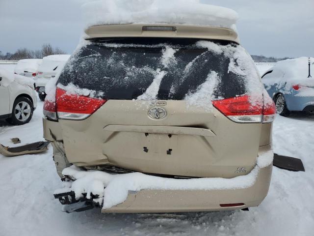 5TDJK3DC9BS005380 - 2011 TOYOTA SIENNA LE BEIGE photo 6