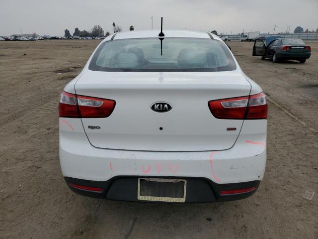 KNADM4A37D6155358 - 2013 KIA RIO LX WHITE photo 6