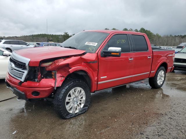1FTFW1ET7CFA65432 - 2012 FORD F150 SUPERCREW RED photo 1