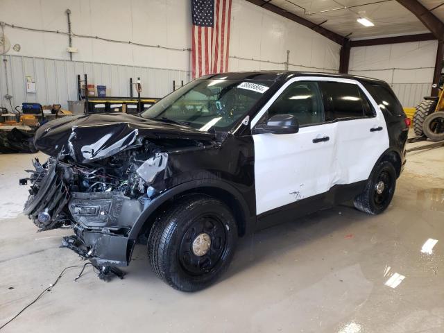 1FM5K8AR0KGA52990 - 2019 FORD EXPLORER POLICE INTERCEPTOR TWO TONE photo 1