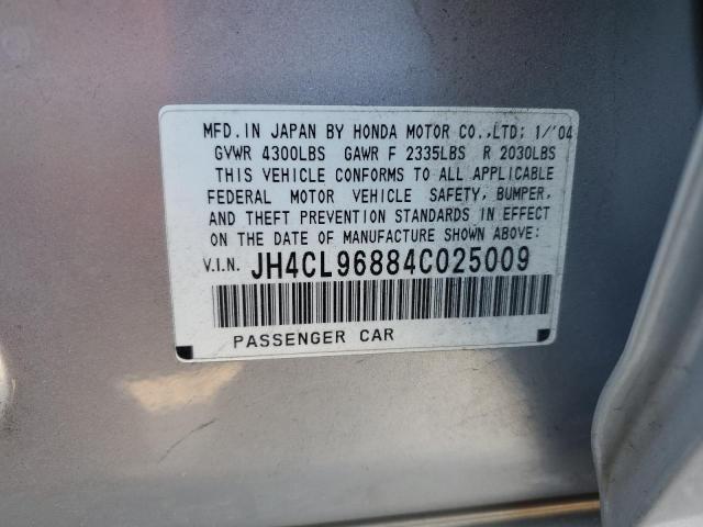 JH4CL96884C025009 - 2004 ACURA TSX SILVER photo 13