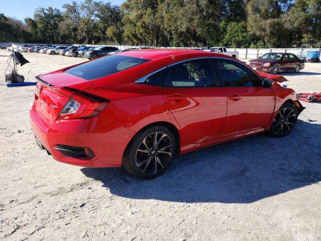 2HGFC2F80LH558538 - 2020 HONDA CIVIC SPORT 红色 照片 3
