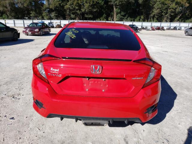 2HGFC2F80LH558538 - 2020 HONDA CIVIC SPORT RED photo 6