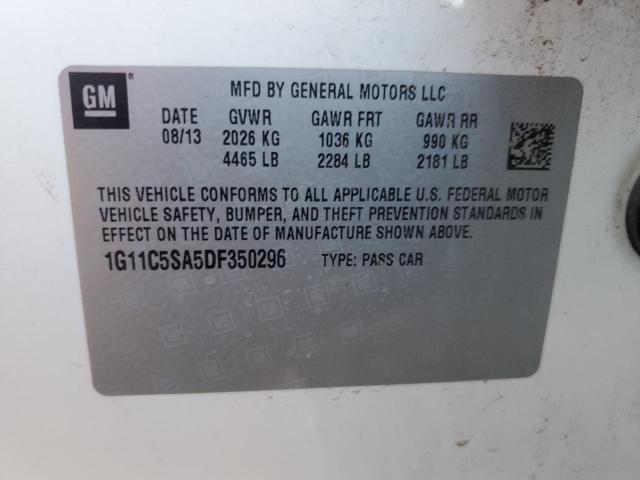 1G11C5SA5DF350296 - 2013 CHEVROLET MALIBU 1LT 白色 照片 12