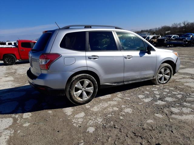 JF2SJADCXFH463405 - 2015 SUBARU FORESTER 2.5I PREMIUM SILVER photo 3