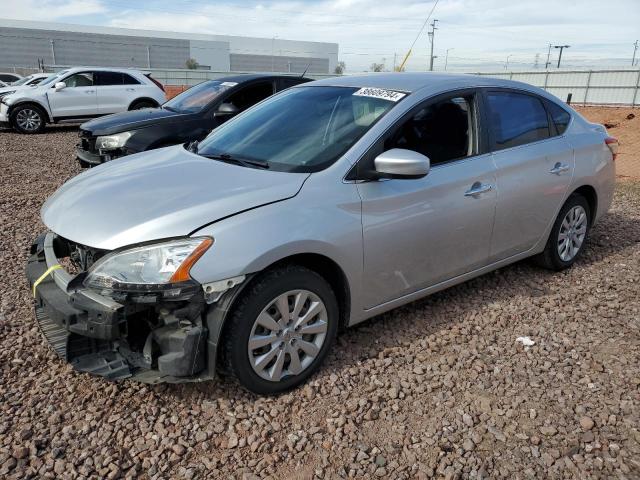 3N1AB7AP7FY275465 - 2015 NISSAN SENTRA S SILVER photo 1