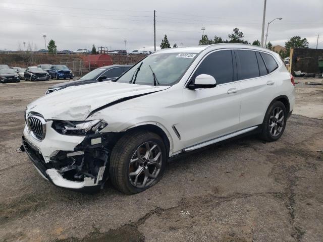 5UXTY3C06M9E77148 - 2021 BMW X3 SDRIVE30I WHITE photo 1