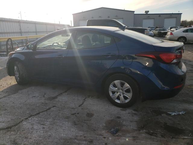 5NPDH4AE8GH776501 - 2016 HYUNDAI ELANTRA SE BLUE photo 2