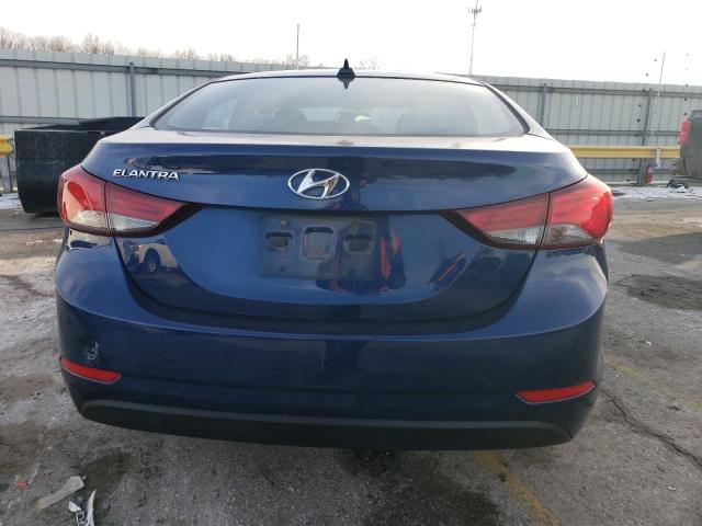 5NPDH4AE8GH776501 - 2016 HYUNDAI ELANTRA SE BLUE photo 6