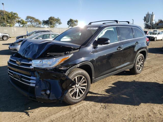 5TDKZRFH8KS564995 - 2019 TOYOTA HIGHLANDER SE BLACK photo 1