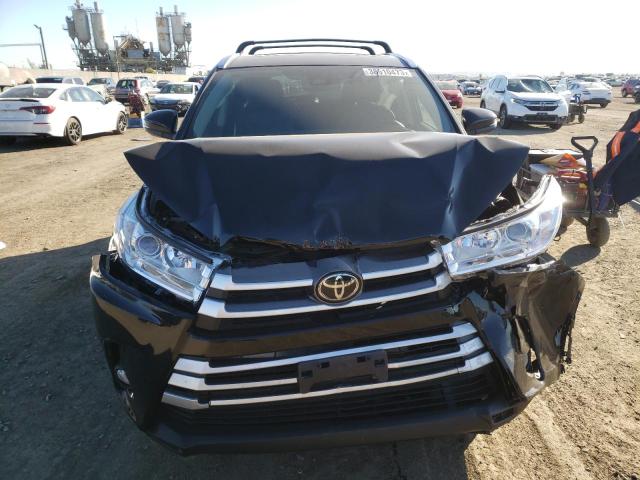 5TDKZRFH8KS564995 - 2019 TOYOTA HIGHLANDER SE BLACK photo 5