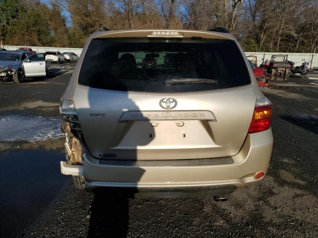 JTEDA41A292004917 - 2009 TOYOTA HIGHLANDER BEIGE photo 6