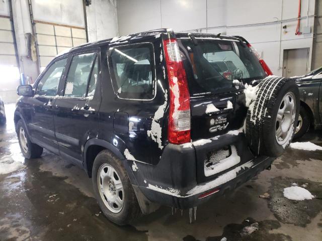 SHSRD78586U400556 - 2006 HONDA CR-V LX BLACK photo 2