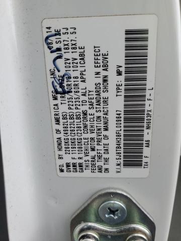 5J8TB4H38FL009647 - 2015 ACURA RDX WHITE photo 14