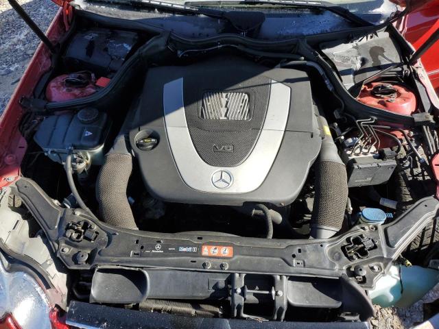 WDBTK56FX7T078745 - 2007 MERCEDES-BENZ CLK 350 RED photo 11