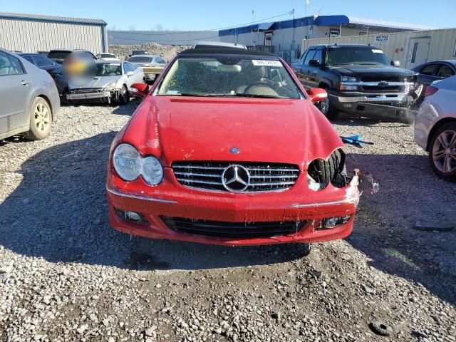 WDBTK56FX7T078745 - 2007 MERCEDES-BENZ CLK 350 RED photo 5