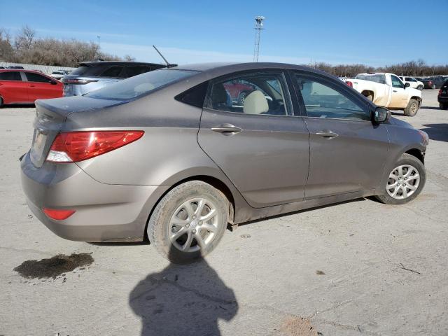 KMHCT4AE4EU671771 - 2014 HYUNDAI ACCENT GLS TAN photo 3