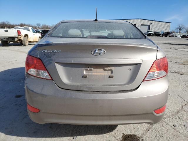 KMHCT4AE4EU671771 - 2014 HYUNDAI ACCENT GLS TAN photo 6