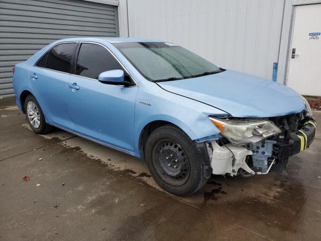 4T1BD1FK1DU075599 - 2013 TOYOTA CAMRY HYBRID BLUE photo 4