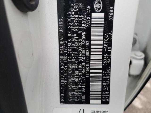 4T1BK1EB6EU089393 - 2014 TOYOTA AVALON BASE 白色 照片 12