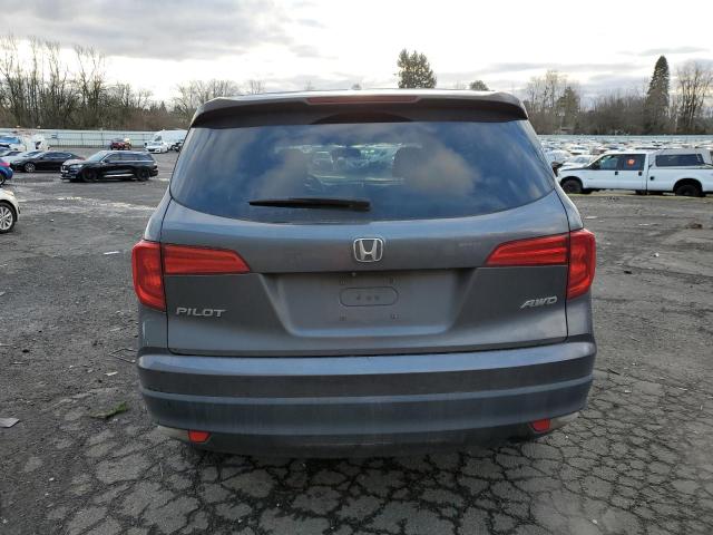 5FNYF6H5XGB058200 - 2016 HONDA PILOT EXL GRAY photo 6