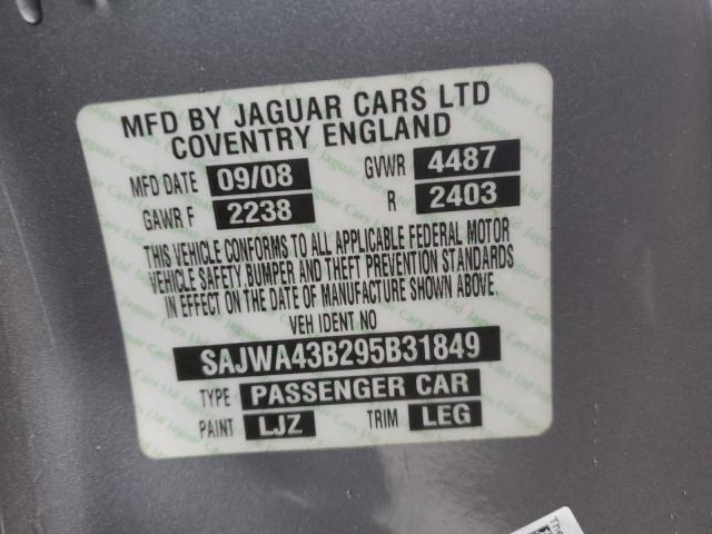 SAJWA43B295B31849 - 2009 JAGUAR XK GRAY photo 12