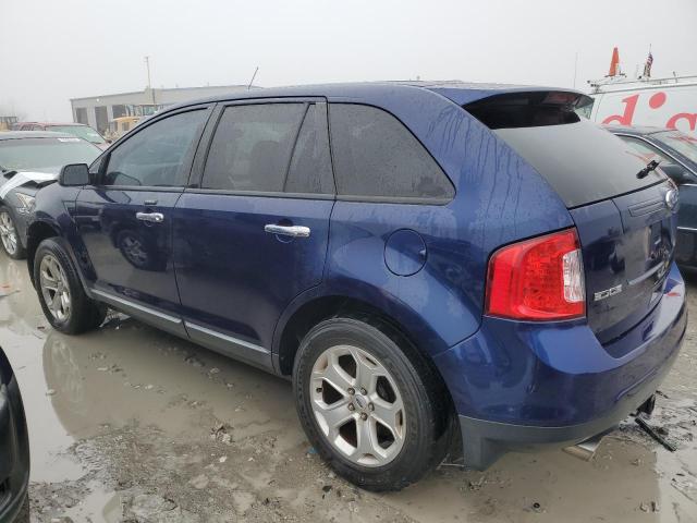 2FMDK4JC7BBB32441 - 2011 FORD EDGE SEL BLUE photo 2