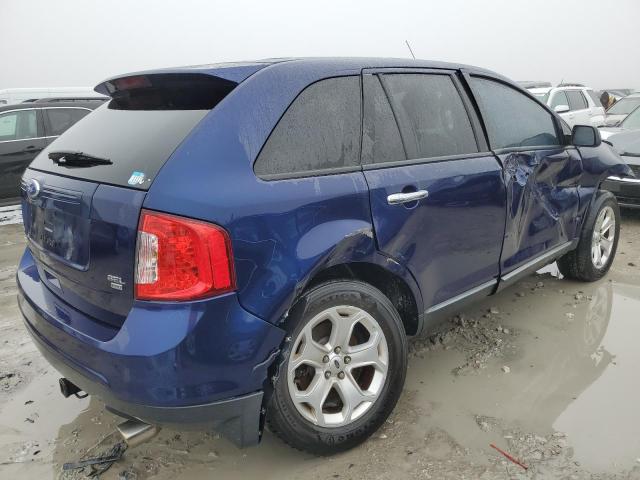 2FMDK4JC7BBB32441 - 2011 FORD EDGE SEL BLUE photo 3