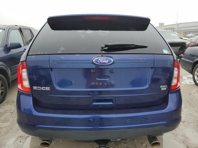 2FMDK4JC7BBB32441 - 2011 FORD EDGE SEL BLUE photo 6