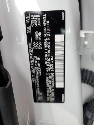 LVYBC0AL8JP034889 - 2018 VOLVO S90 T8 INSCRIPTION WHITE photo 12