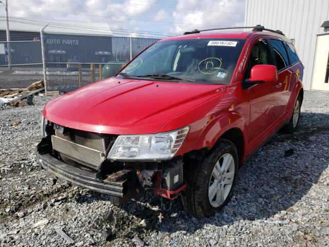 3C4PDCCG3CT317274 - 2012 DODGE JOURNEY SXT RED photo 2