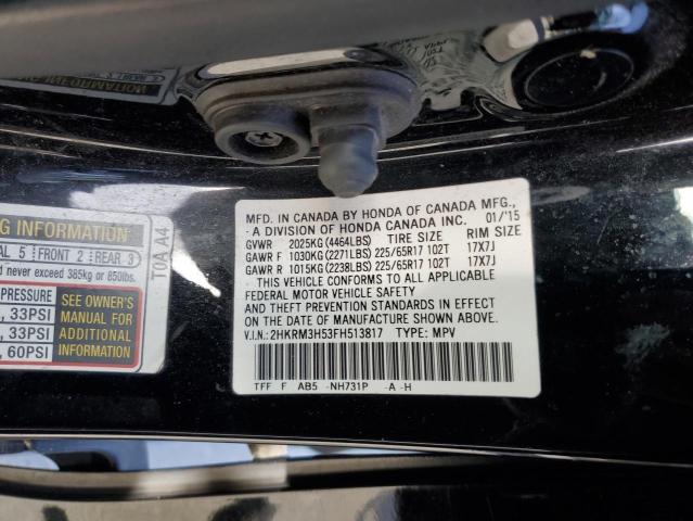 2HKRM3H53FH513817 - 2015 HONDA CR-V EX BLACK photo 14