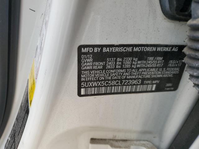 5UXWX5C58CL723963 - 2012 BMW X5 XDRIVE28I WHITE photo 13
