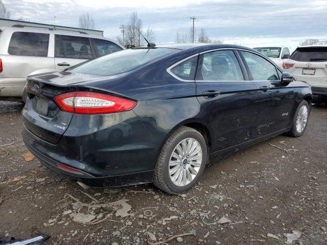 3FA6P0LU7ER235156 - 2014 FORD FUSION SE HYBRID BLACK photo 3