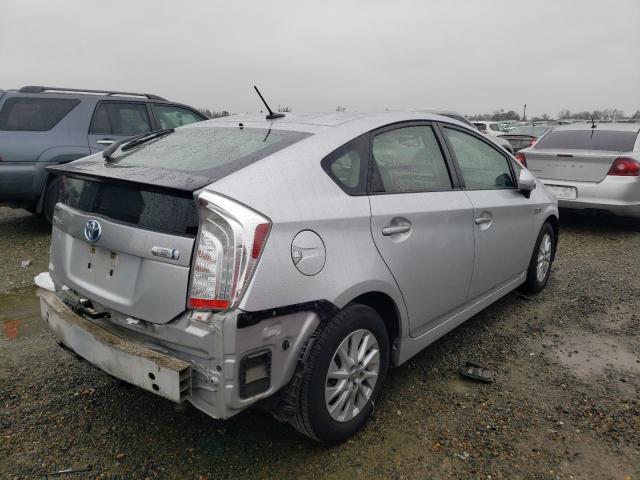 JTDKN3DP6D3046035 - 2013 TOYOTA PRIUS PLUG SILVER photo 3