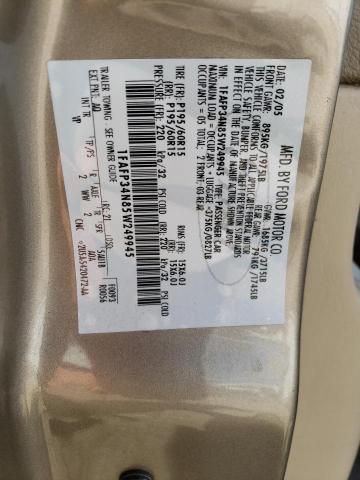 1FAFP34N85W249945 - 2005 FORD FOCUS ZX4 GOLD photo 13