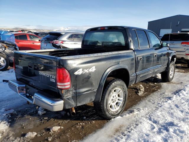 1D7HG48N64S608031 - 2004 DODGE DAKOTA QUAD SLT BLACK photo 3